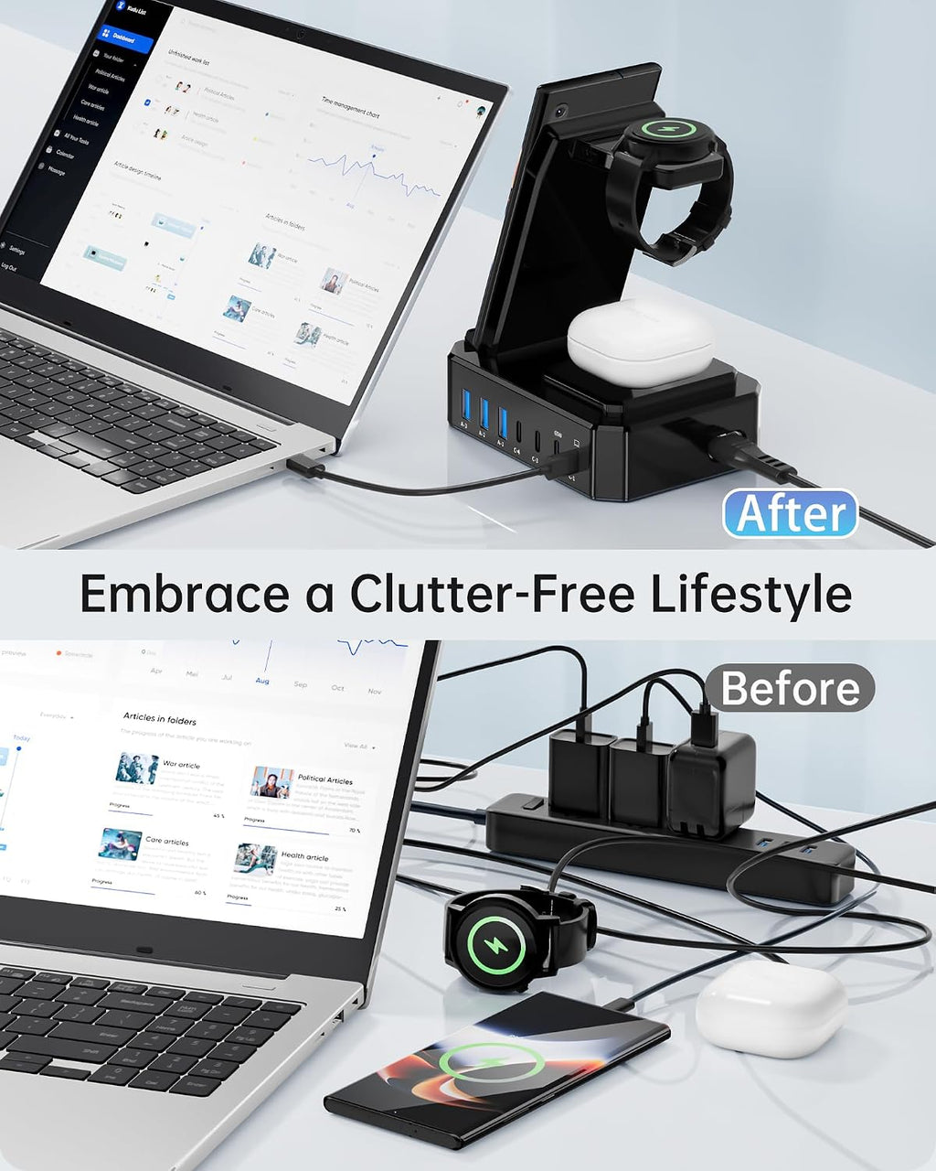 Wireless Charger for Samsung, 300W Wireless Charging Station