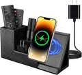 Wireless Charger with Desk Organizer, Fast Charging Station for Iphone 15 14 13 12 11 Pro Max/Samsung Galaxy S23/S22/S21/S20/Z Flip/Fold 5, Desk Phone Charger Stand Office Desktop Organizer Leather