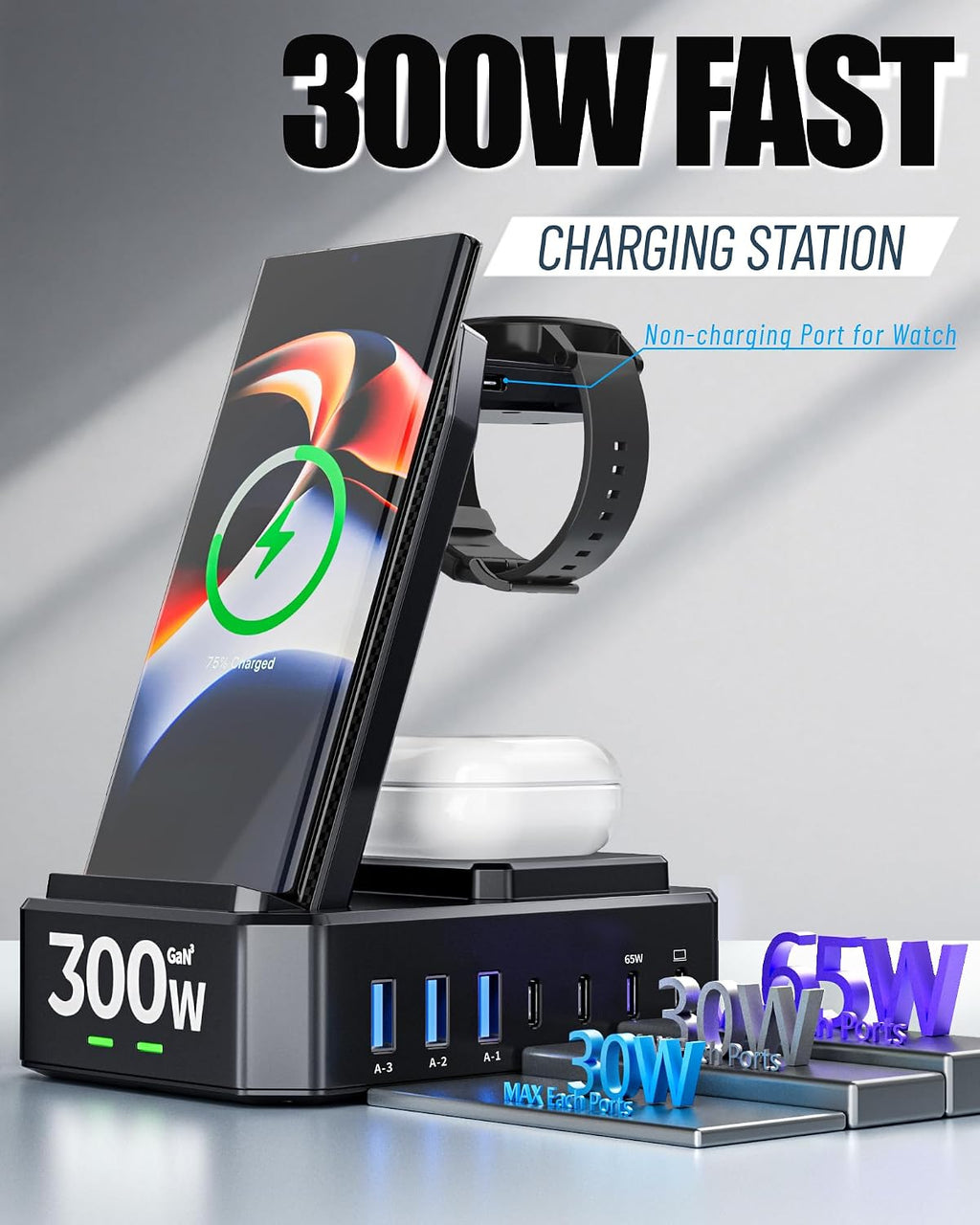 Wireless Charger for Samsung, 300W Wireless Charging Station